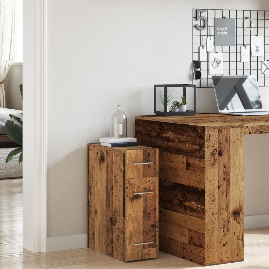 Apothekerskast Oud Hout 20X45,5X60 Cm Bewerkt Hout