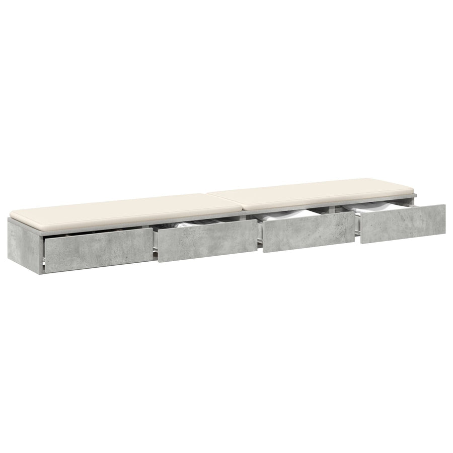 Bedladen Betongrijs 180X36,5X16,5 Cm Engineered Wood Beton grijs 180 x 36.5 x 16.5 cm