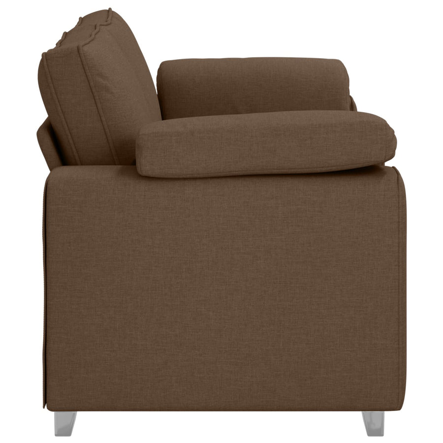 Bank Polyester Middelgroot Afneembare Hoezen 3-Zits Bank Bruin 140 cm