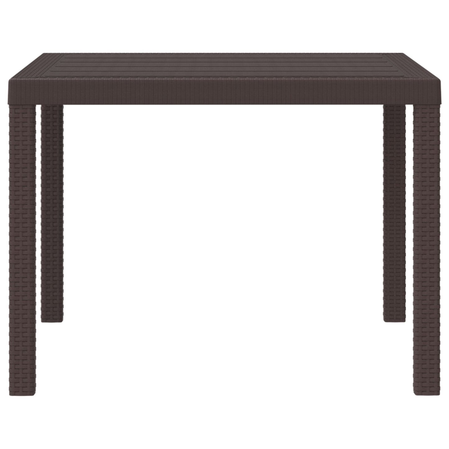 Buiten Tafel Polypropeen Vierkant Lichtgewicht Bruin 1 m