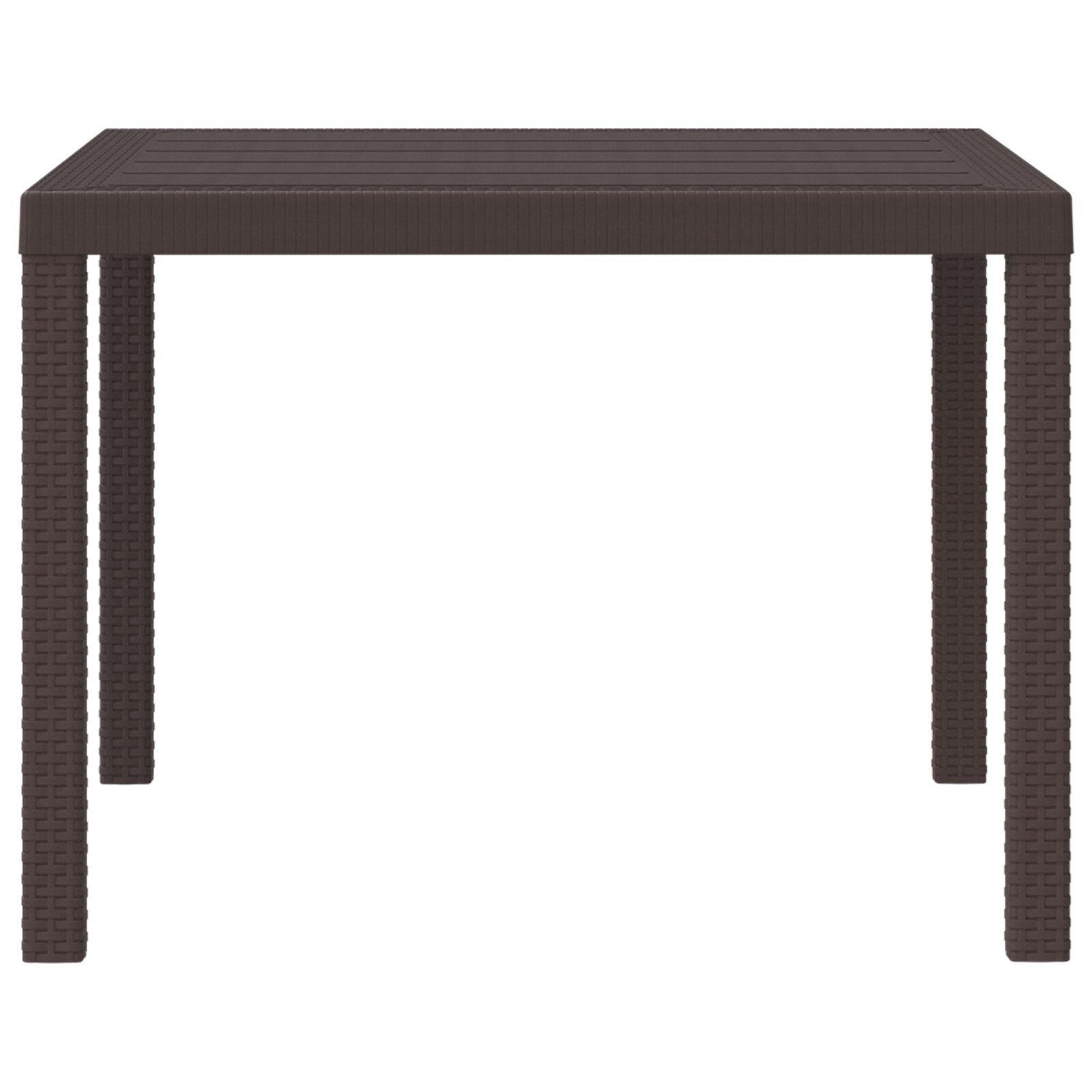 Buiten Tafel Polypropeen Vierkant Lichtgewicht Bruin 1 m