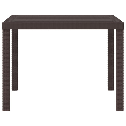 Buiten Tafel Polypropeen Vierkant Lichtgewicht Bruin 1 m