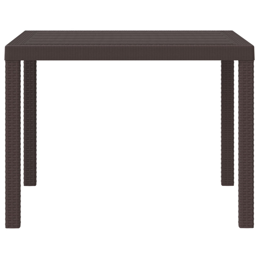 Buiten Tafel Polypropeen Vierkant Lichtgewicht Bruin 1 m