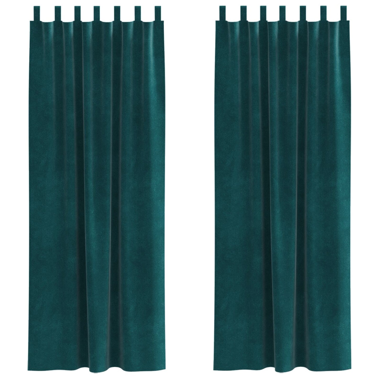 Blackout Gordijnen Met Hanglussen 2 Stuks Fluweel Donkergroen 140 x 260 cm met ophanglussen