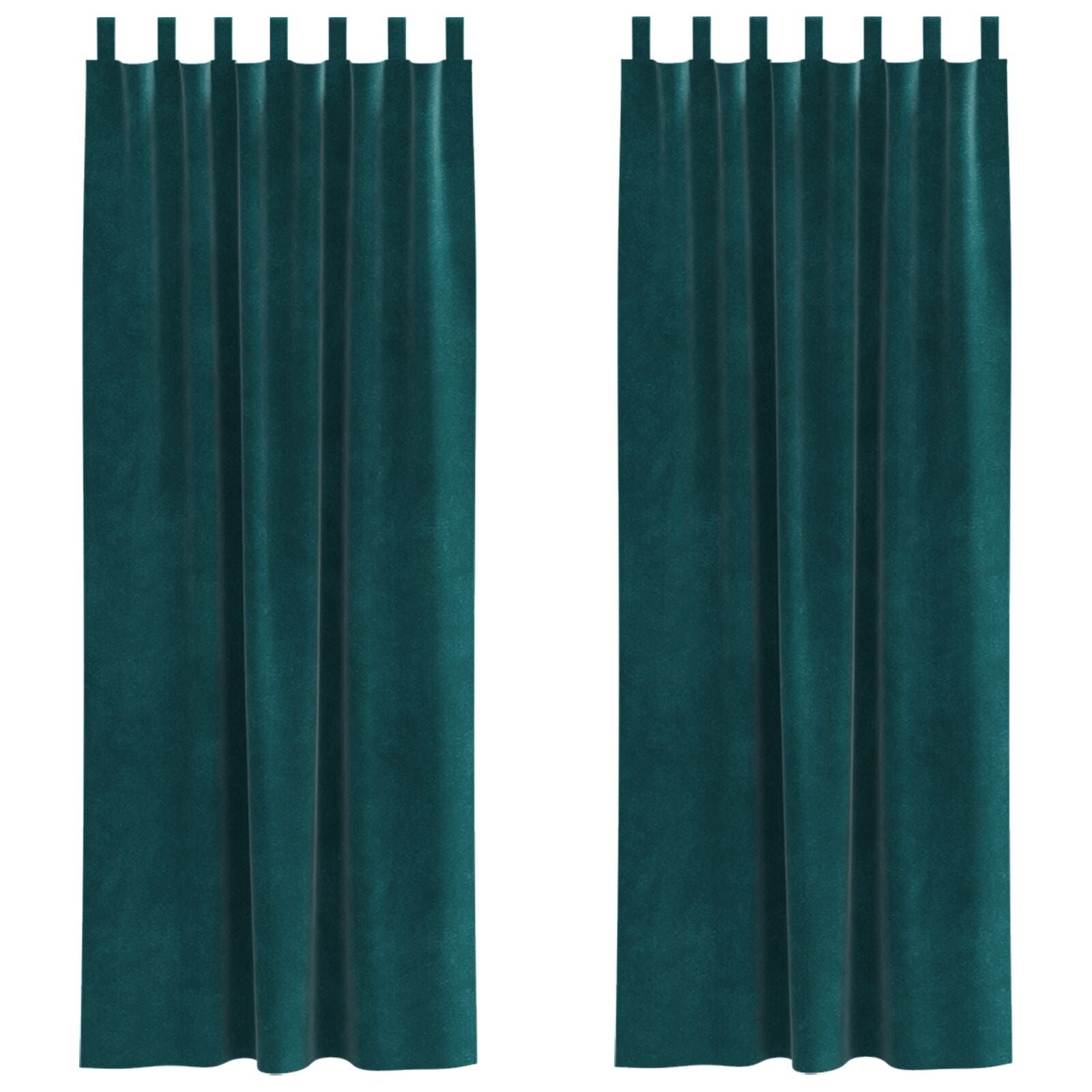 Blackout Gordijnen Met Hanglussen 2 Stuks Fluweel Donkergroen 140 x 260 cm met ophanglussen