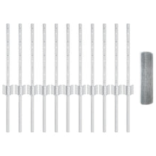 Gelaste Draadhek Met 11 U-Palen Zilver 0.4X25 M Staal