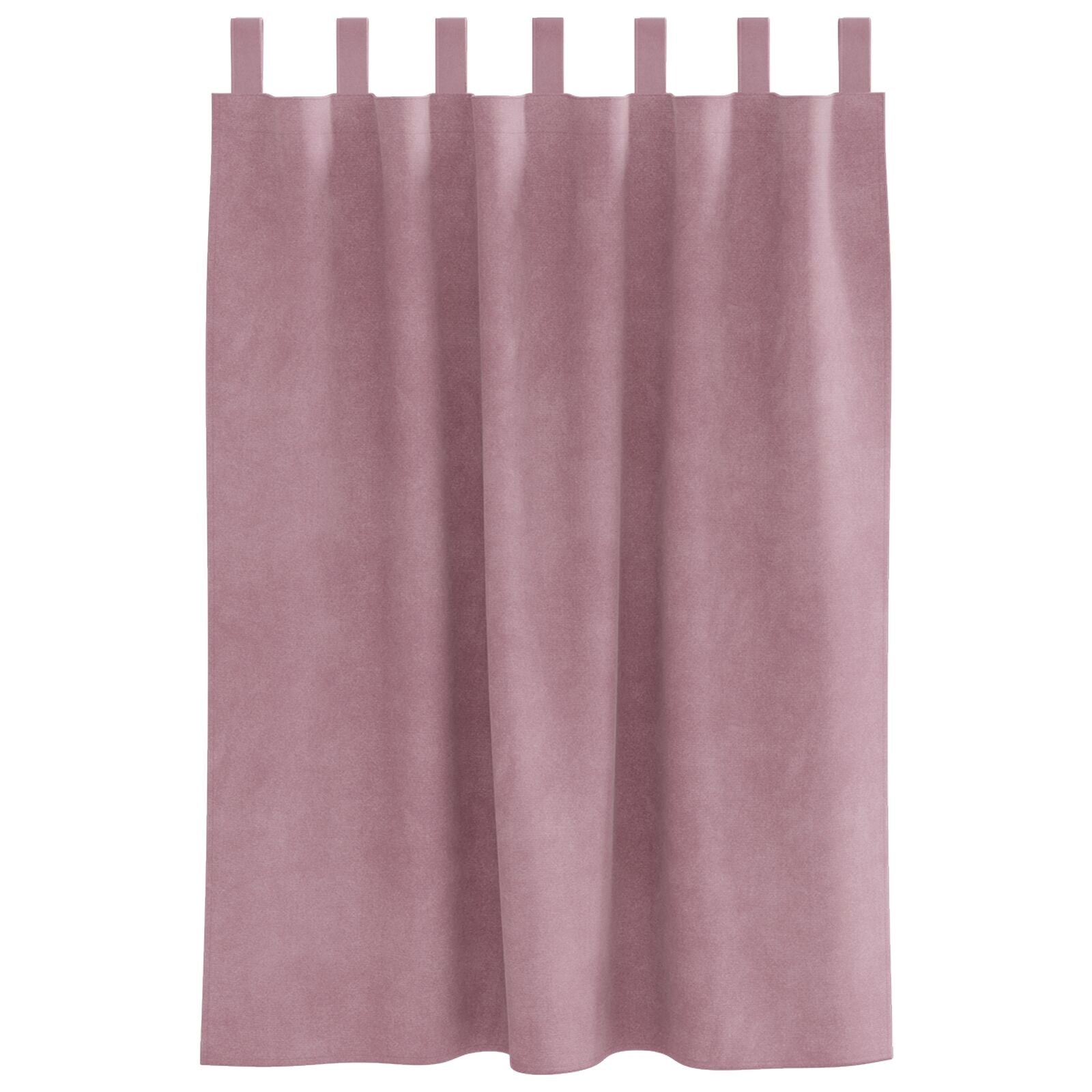 Blackout Gordijnen Met Hanglussen 2 Stuks Donker Roze Velvet Donkerroze 140 x 140 cm met ophanglussen
