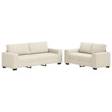 2-Piece Sofa Set Met Kussens In Linnen 2-zitter + 3-zitter bank