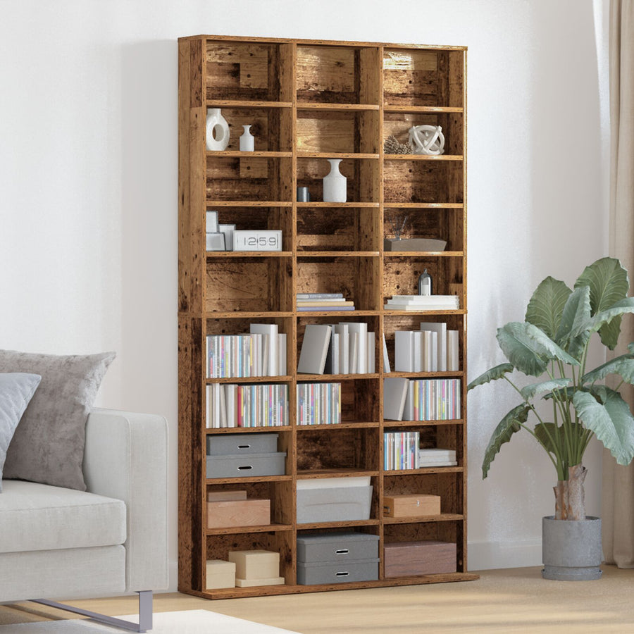 Cd Kast - Oud Hout - 101X23X177,5 Cm - Engineered Hout