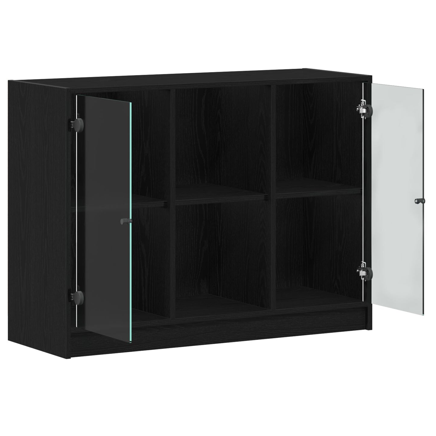 Dressoir Zwart Eiken 102X37X75,5 Cm Engineered Hout