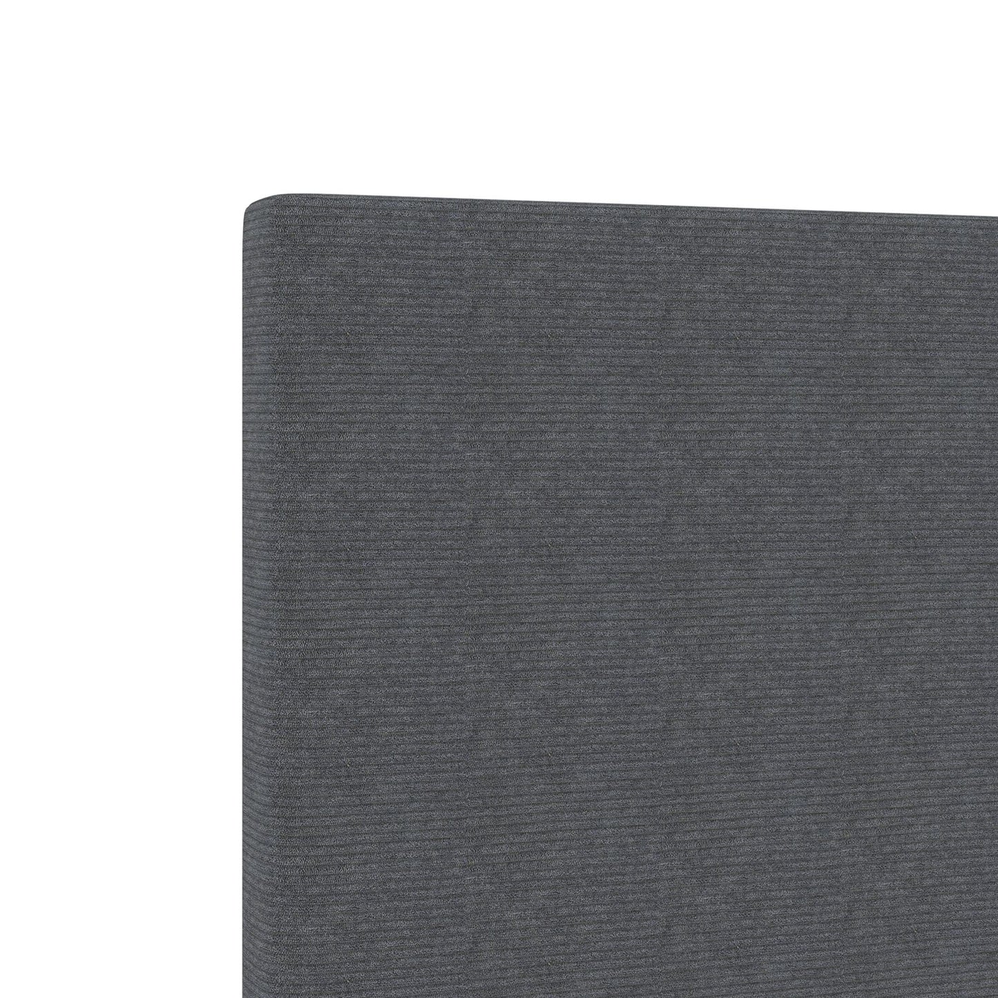 Hoofdbord Eenvoudig Ontwerp Corduroy Stof Donkergrijs 200 cm Laag hoofdbord
