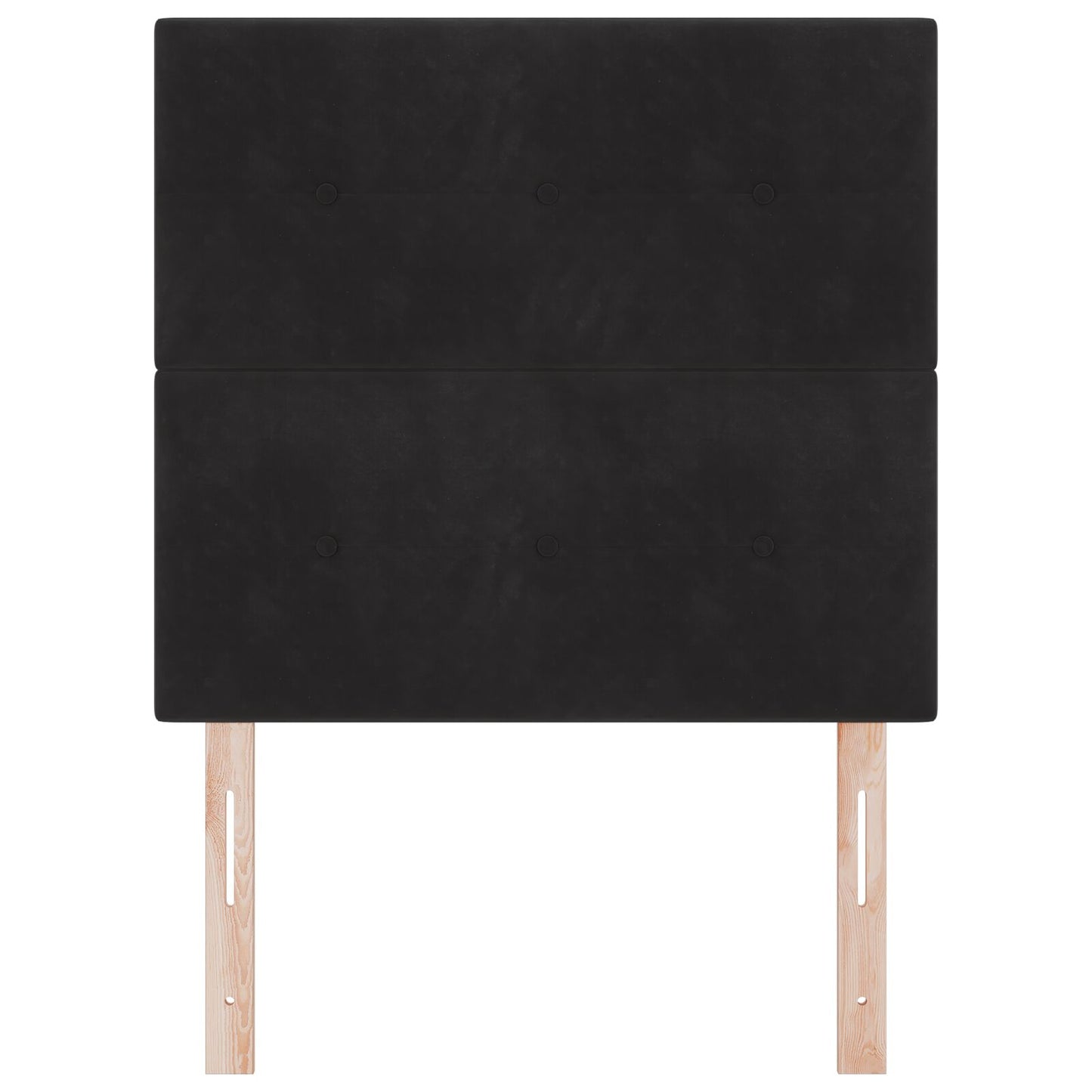 Hoofdbord Met Knopen Tufted Fluweel Zwart 80 cm Hoog hoofdbord