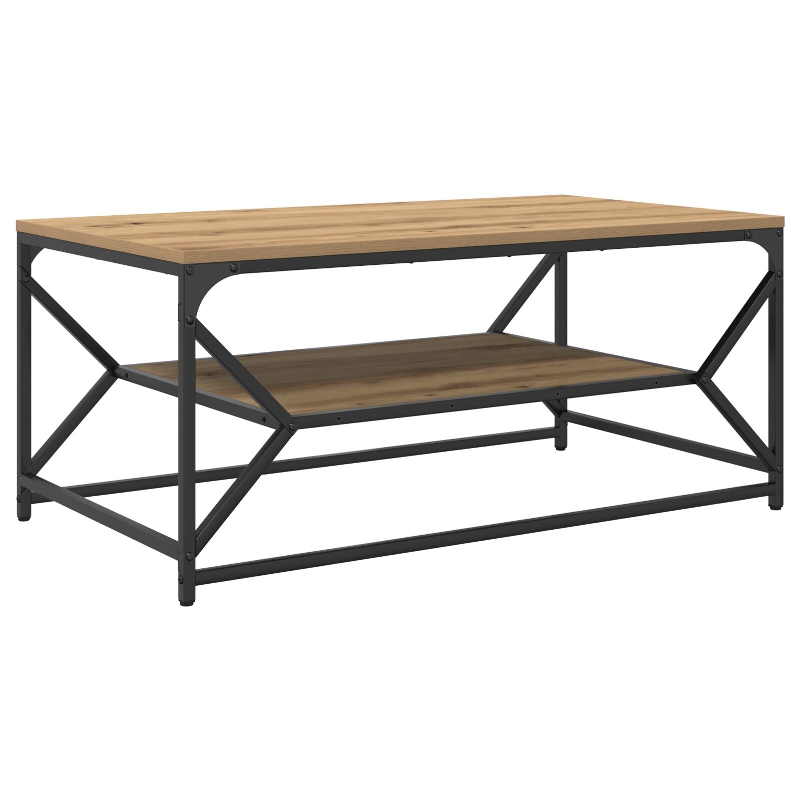 Salontafel Met Plank Artisan Eik Geengineerd Hout Artisan eiken 90 x 50 x 40 cm