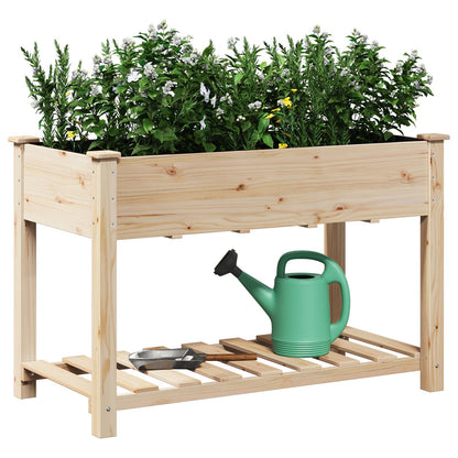 Tuinbak Met Rek 115X59X76 Cm Massief Houten Vuurhout 115 x 59 x 76.5 cm