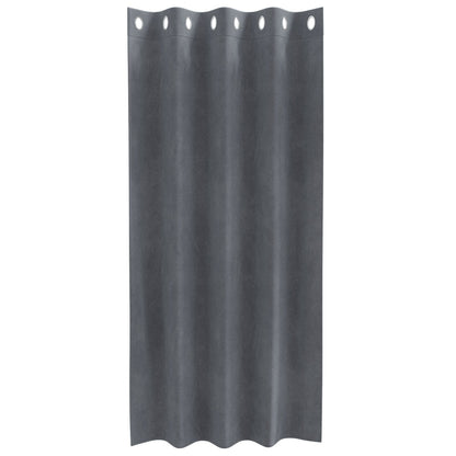 Blackout Gordijnen 2 Stuks Fluweel Super Lichtgrijs 140 x 175 cm met oogjes