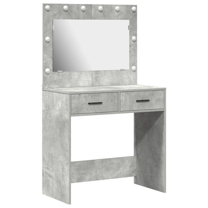 Kaptafel Met Led-Verlichting 78,5X41X135 Cm Beton grijs 78.5 x 41 x 135 cm