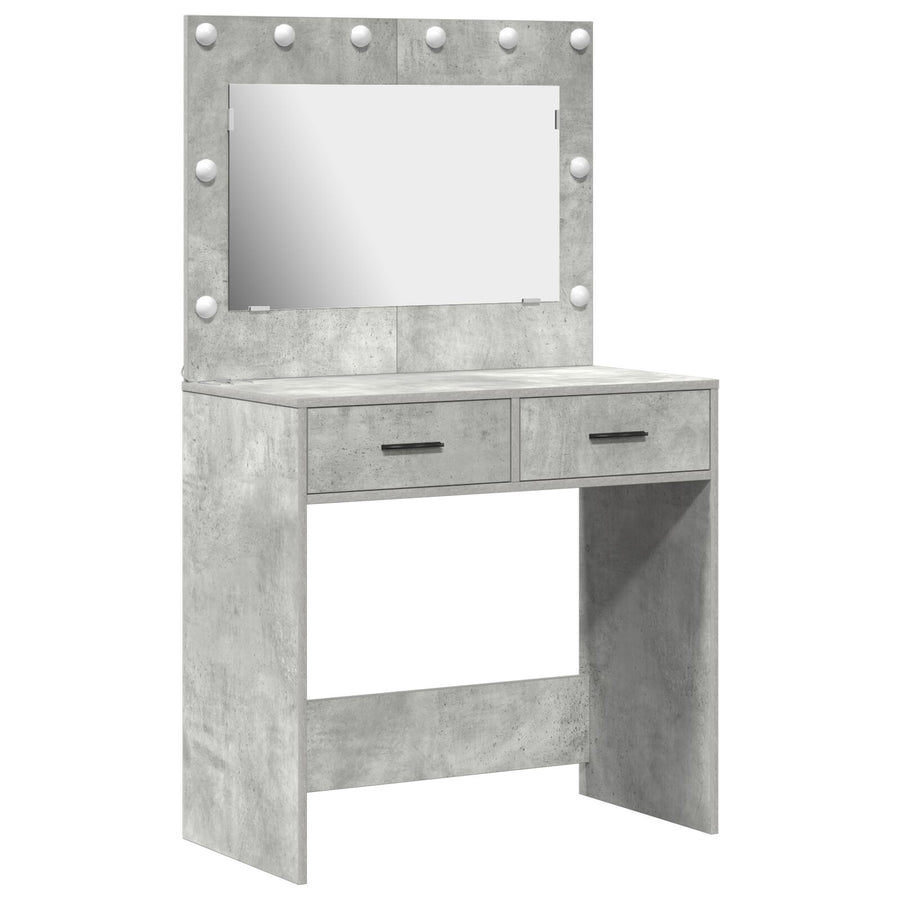 Kaptafel Met Led-Verlichting 78,5X41X135 Cm Beton grijs 78.5 x 41 x 135 cm