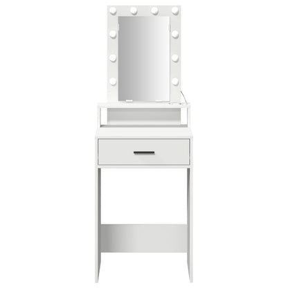 Kaptafel Met Led-Verlichting Wit 50 x 41 x 140 cm