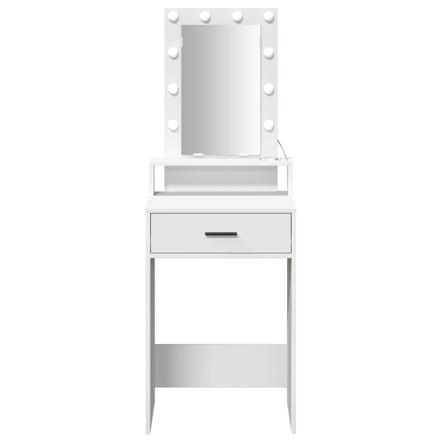 Kaptafel Met Led-Verlichting Wit 50 x 41 x 140 cm