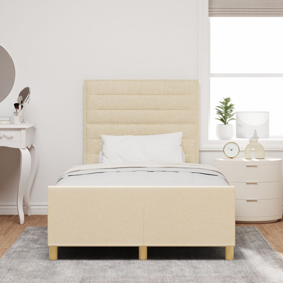 Bedframe Crème 120X190 Cm Stof Crème