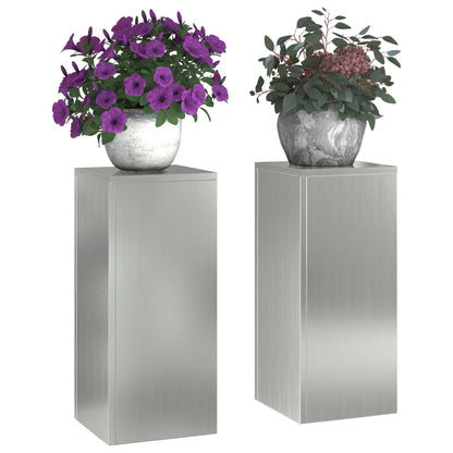 Buiten Plantenstandaarden Pilaar 2 Stuks 24X24X55 Cm Gegalvaniseerd staal 2x (55 cm)
