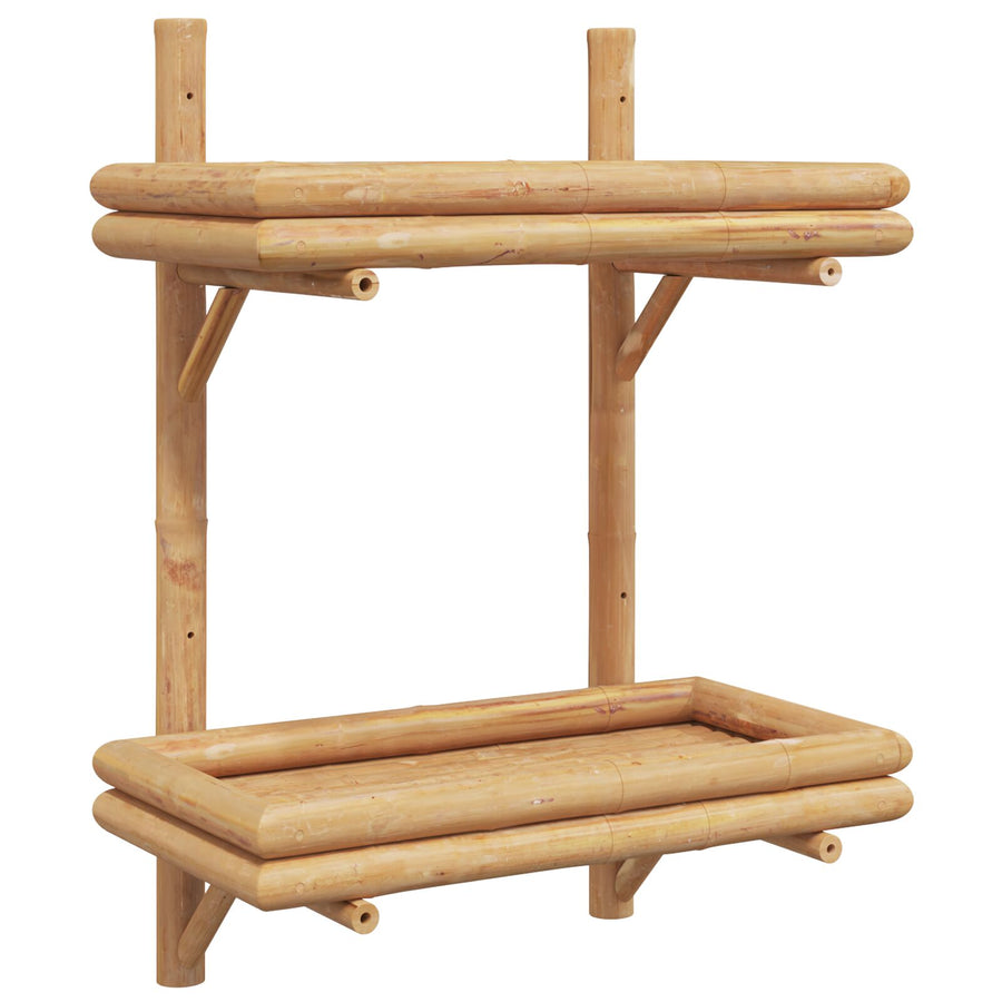 Wandplank 2-Tier 45X26X60 Cm Bamboe 45 cm