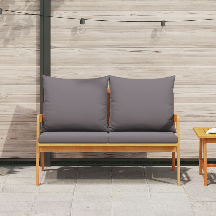 Tuin Met Kussens 115X65X71 Cm Massief Acacia Anthraciet Bank