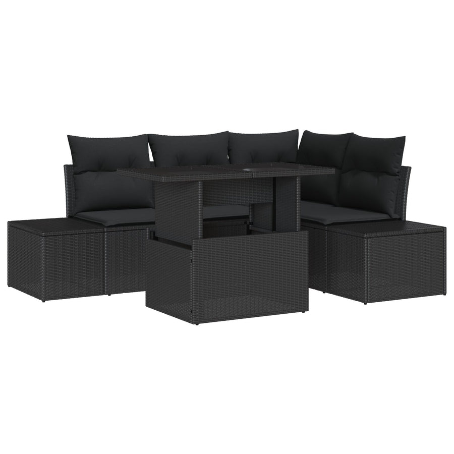 Tuin Sofa Set Set Van 5 Donkergrijs