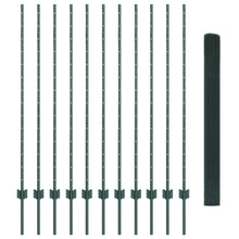 Gelast Draadhek Met 11 U Posts Groen 1.4X25 M Staal