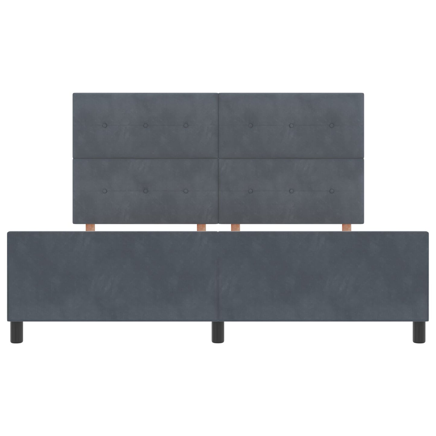 Bedframe Donkergrijs 180X200 Cm Fluweel Crème