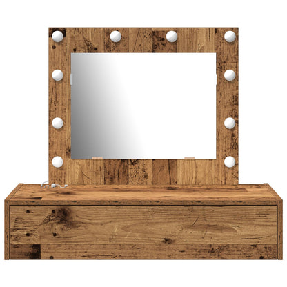 Wandgemonteerde Kaptafel -Lampen 83 x 40 x 70 cm Oud hout met LED