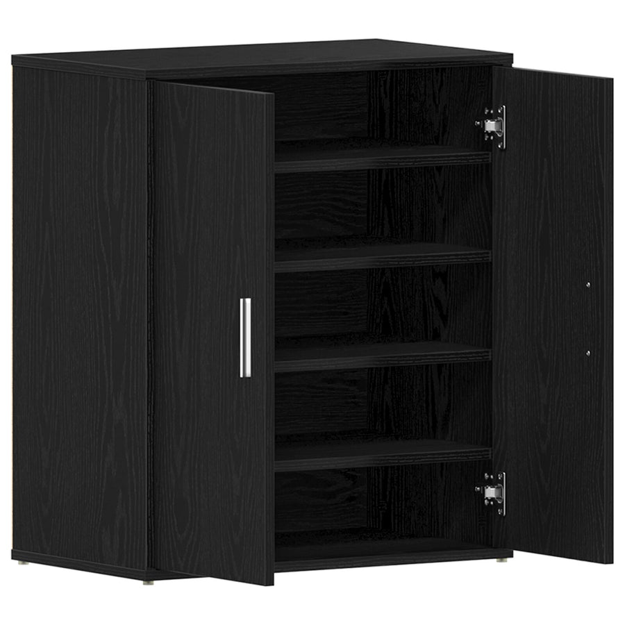 Schoenenkast Bewerkt Hout Zwart eiken 60 x 35 x 70 cm
