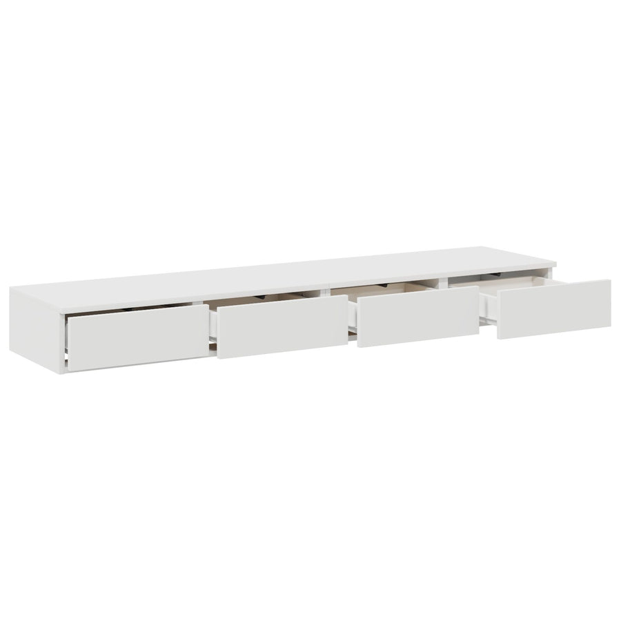 Nachtkastjes Engineered Hout Lades Wit 150 x 36,5 x 16,5 cm