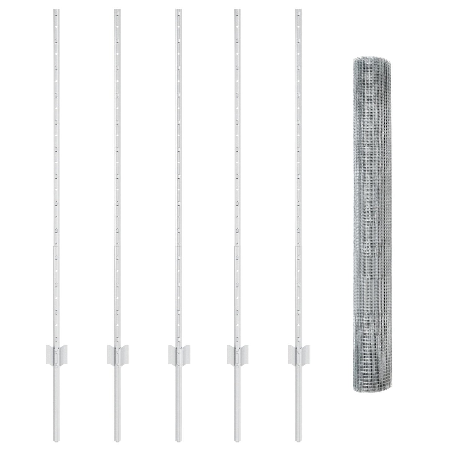 Gegalvaniseerd Draadhek Met 10 U-Stekken Zilver 1.2X10 M Staal