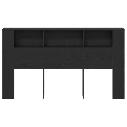 Hoofdbordkast In Zwart Eiken - 180X18.5X102.5 Cm