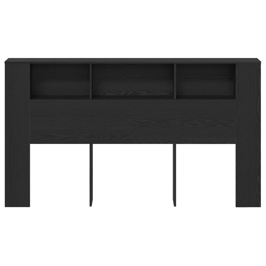 Hoofdbordkast In Zwart Eiken - 180X18.5X102.5 Cm