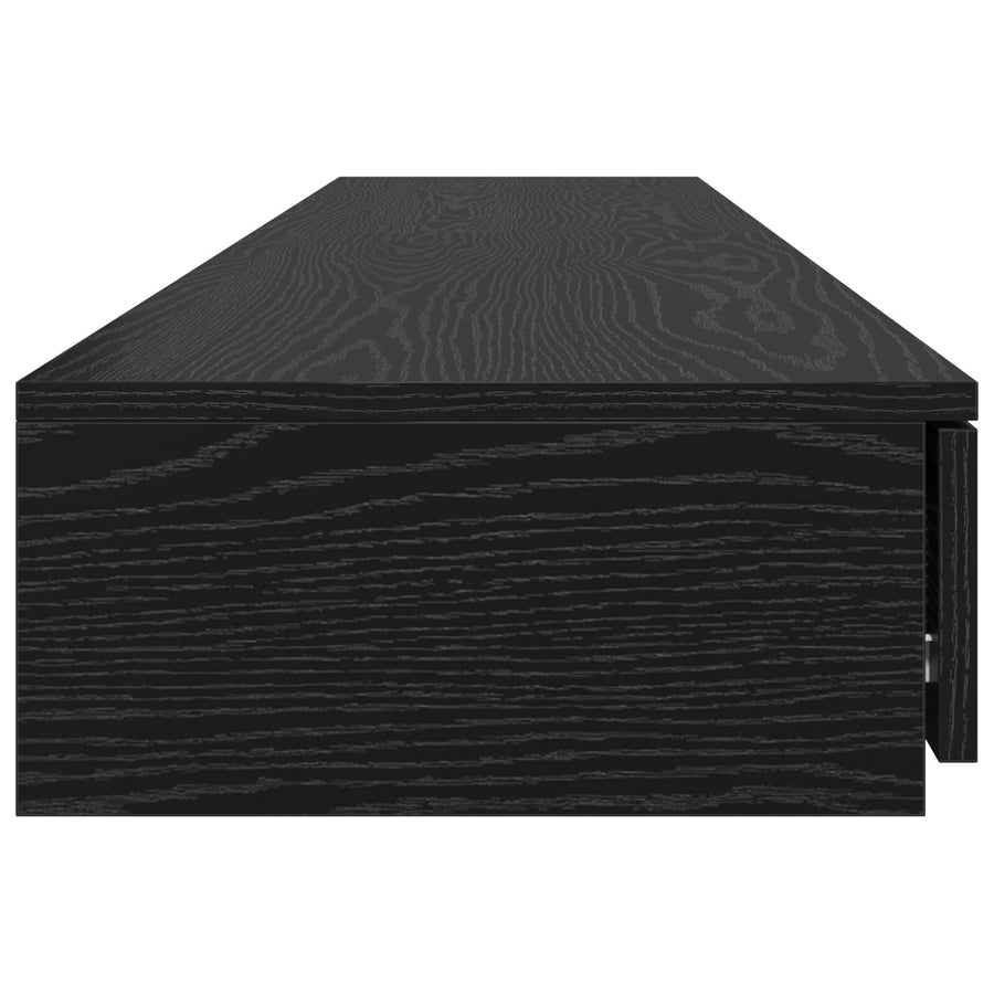 Bedladen Zwart 200X36,5X16,5 Cm Bewerkt Hout Zwart eiken 200 x 36.5 x 16.5 cm