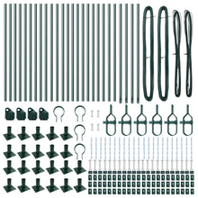Hekpalen Set Van 26 Gepoedercoat Staal 3,2 X 3,2 X Groen 50 cm 26 x beton paal