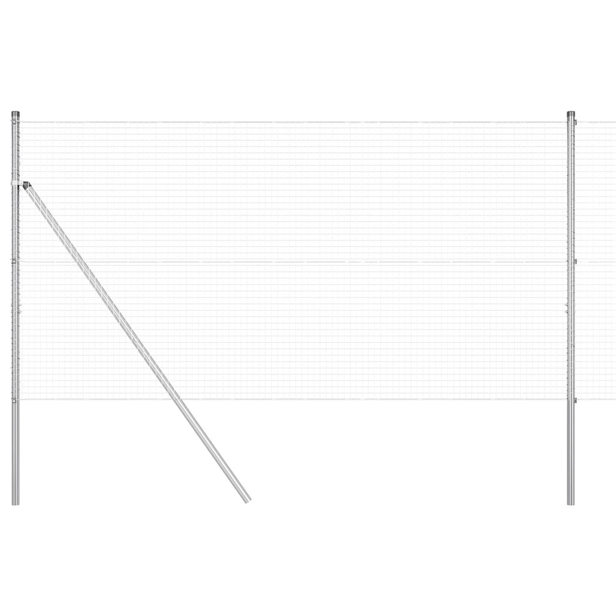 Gelaste Draadhek Met 13 Posts 1,2X25 M Verzinkt Staal Gegalvaniseerd Staal