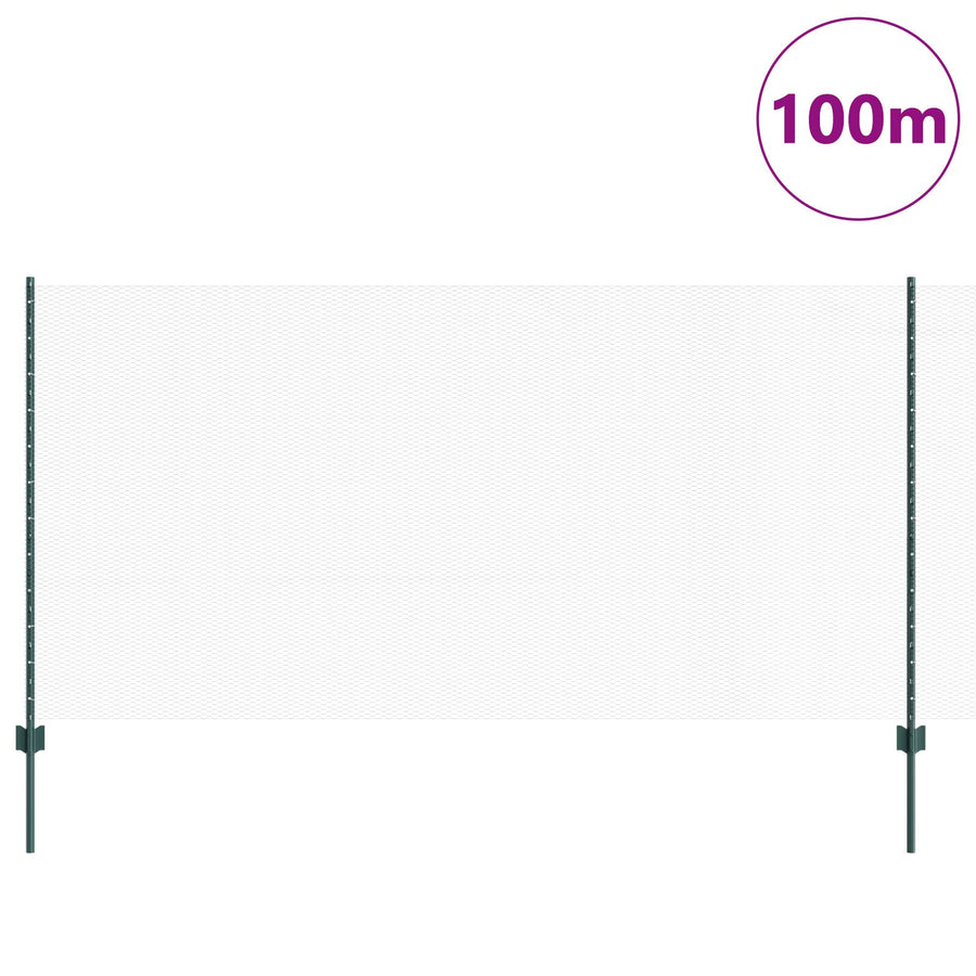 Hekpalen 11 Stuks U-Kanaal Groen 120 Cm Staal,  Hexagonaal Hek Groen 1.2X100 M Staal