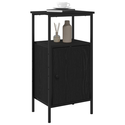 Nachtkastjes 2 Stuks 41X31X80 Cm Geengineerd Hout Zwart eiken