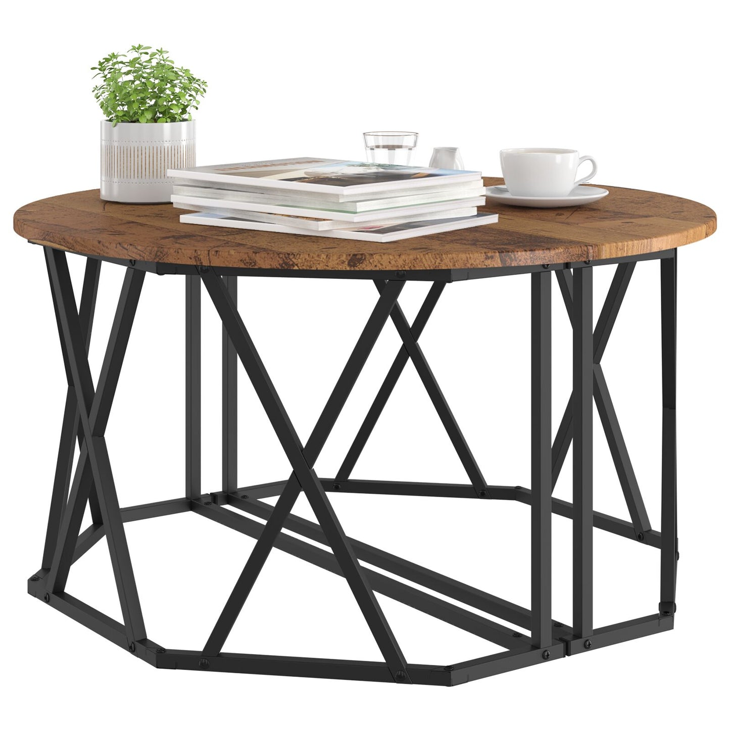 Salontafel 80X80X42 Cm Gelaagd Hout Oud hout