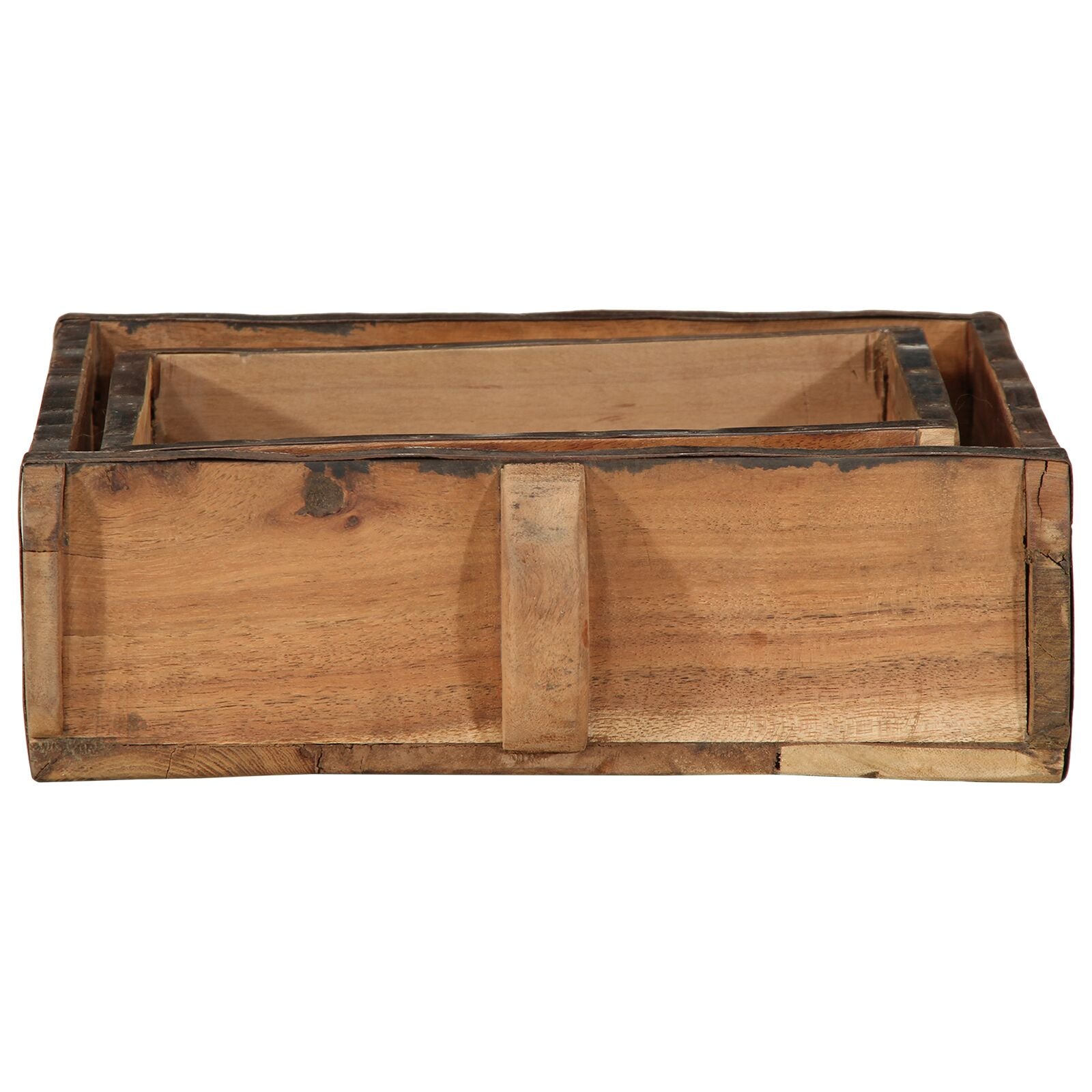 2-Delige Diensten Set Massief Hout Gerecycled 29 x 31 x 10 cm