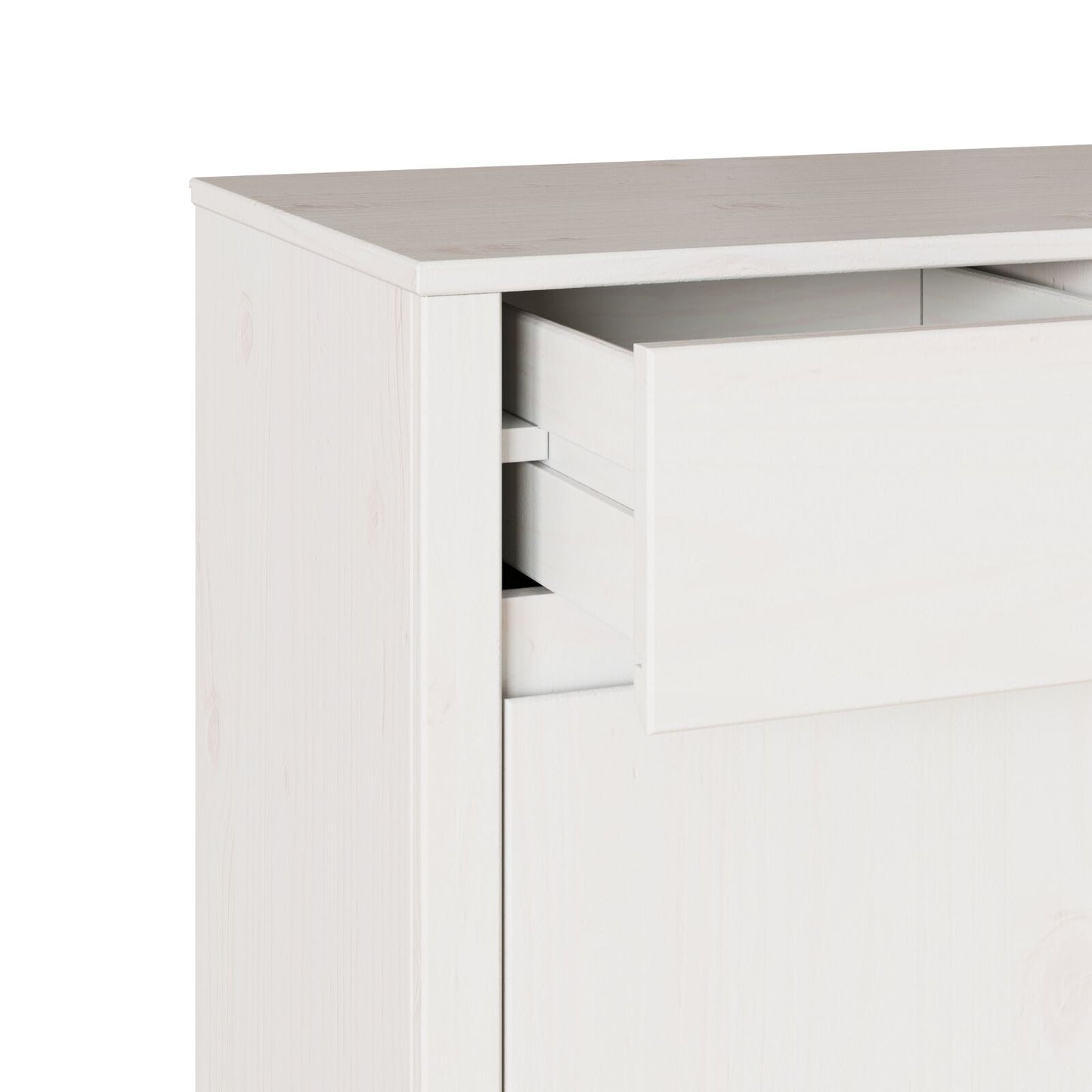 Dressoir ""Drammen"" 79X43X75,5 Cm Massief Hout Vuren Wit