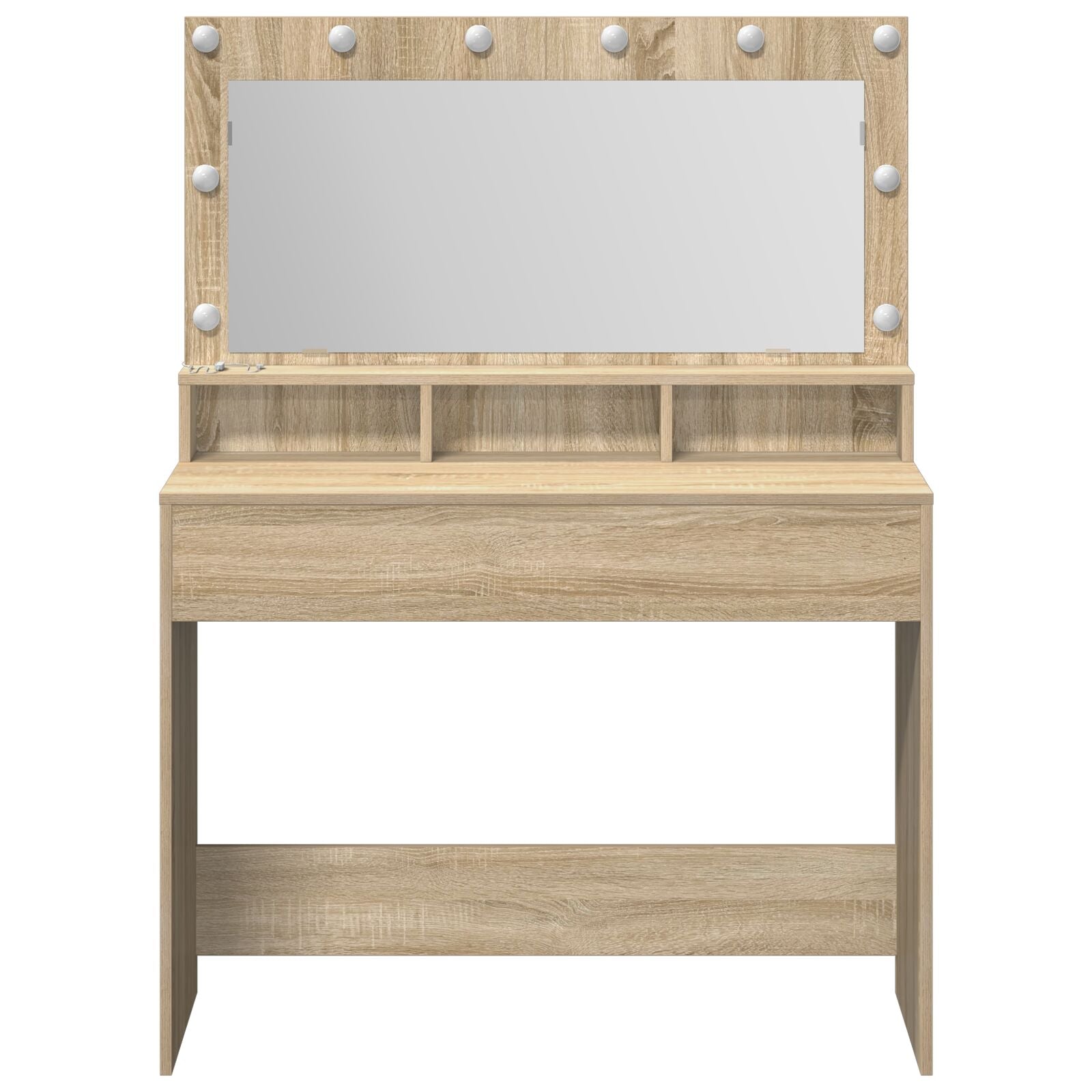 Kaptafel Met Led-Lampjes En Sonoma eik 100 x 41 x 135 cm