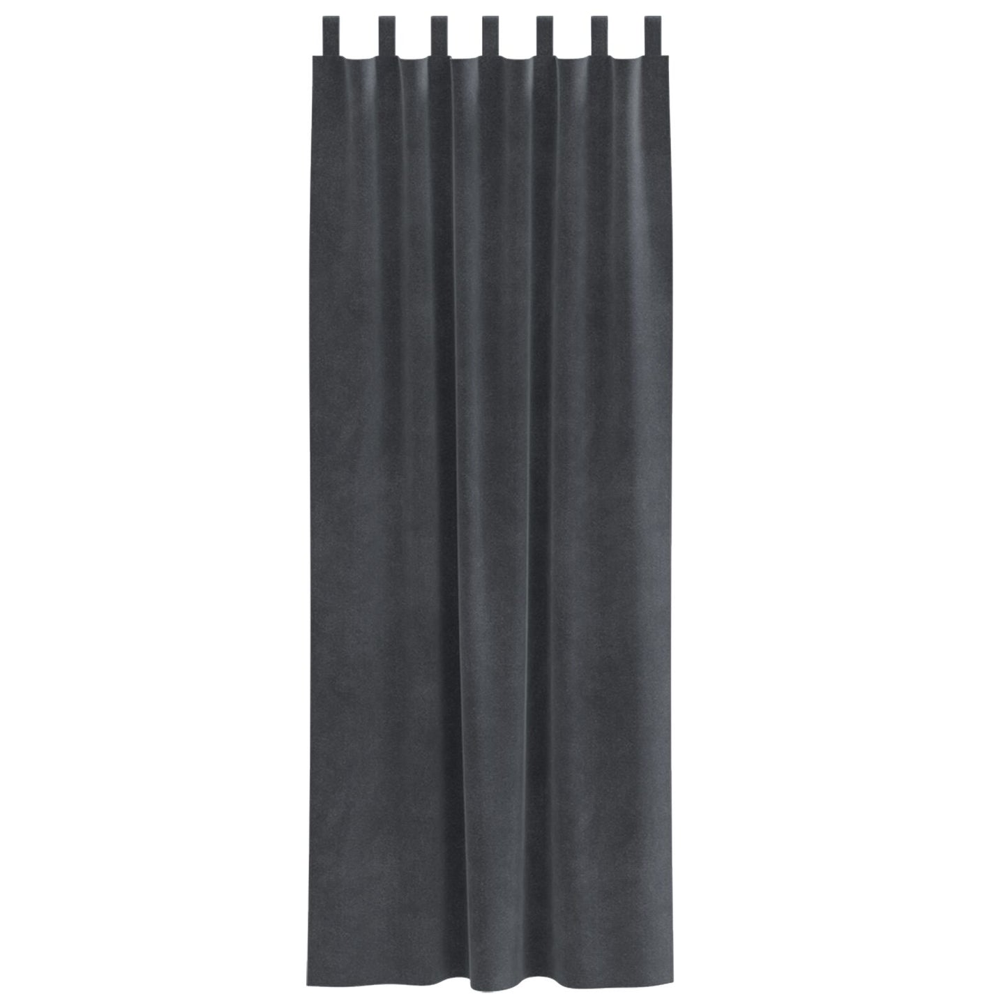 Zware Gordijnen Met Hanglussen 2 Stuks Velours Lichtgrijs 140 x 225 cm met ophanglussen