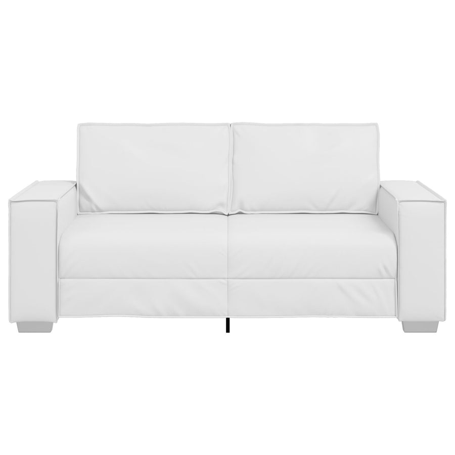 Loveseat Bank Kunstleer Wit 140 cm