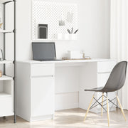 Desk with drawer and shelf White 140 x 49 x 76 cm Engineered wood