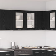 Hangkast 80x31x60 cm zwart eiken