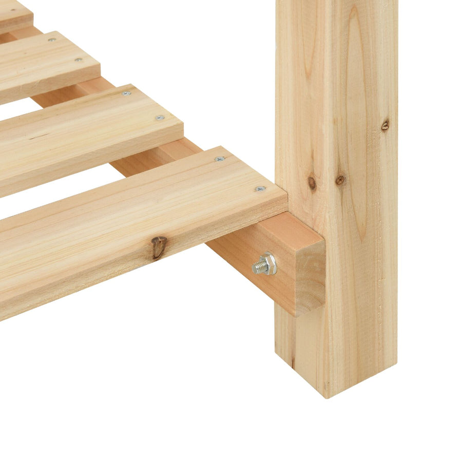 Tuinplanter Met Plank 60X60X76 Cm Massief Vurenhout 60.5 x 60 x 76.5 cm